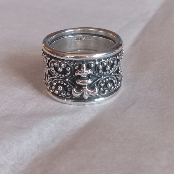 Sara Blaine 925 Celtic Floral Ring Size 7 - Picture 1 of 7